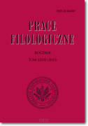 Prace FILOLOGICZNE. Rocznik. Tom LXVII (2015)