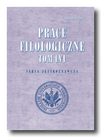 Prace FILOLOGICZNE. Seria językoznawcza.  Tom LVI