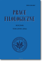 Prace FILOLOGICZNE. Rocznik. Tom LXVIII (2016)