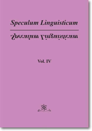 Speculum Linguisticum. Vol. IV