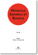 Opuscula Iaponica et Slavica vol. III