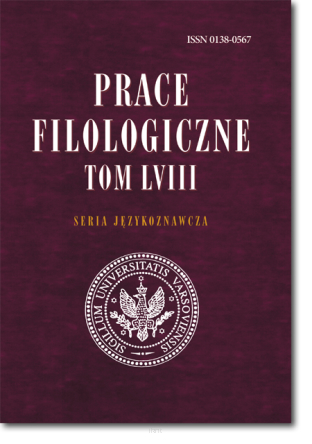 Prace FILOLOGICZNE. Seria językoznawcza. Tom LVIII