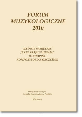 Forum Muzykologiczne 2010
