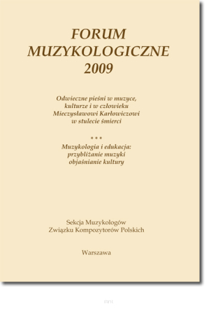 Forum Muzykologiczne 2009