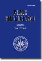 Prace FILOLOGICZNE. Rocznik. Tom LXX (2017)