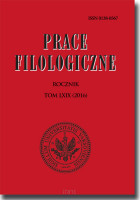 Prace FILOLOGICZNE. Rocznik. Tom LXIX (2016)
