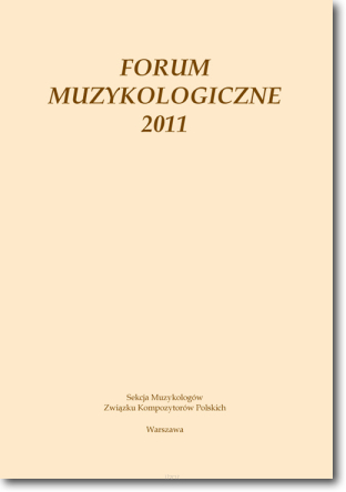 Forum Muzykologiczne 2011