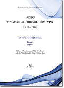 Indeks Tematyczno-Chronologizacyjny 1918–1939. Umysł i ciało człowieka. Tom 1; część 2