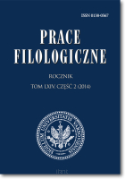 Prace Filologiczne <br> Rocznik <br> Tom LXIV, część 2  (2014)