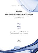Indeks Tematyczno-Chronologizacyjny 1918–1939. Religia. Tom 2; część 1